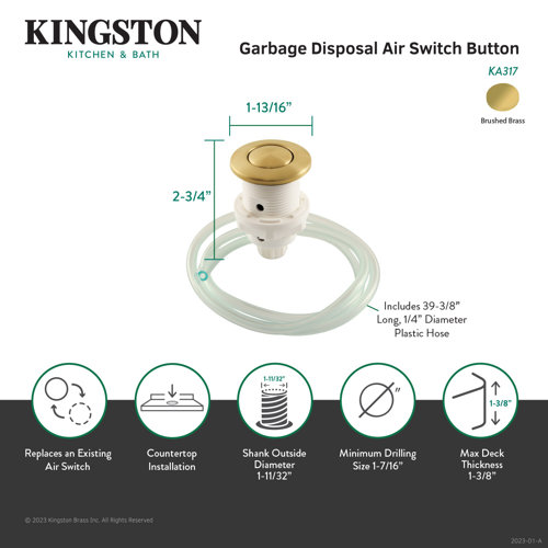Kingston Brass Gourmetier HP Garbage Disposal & Reviews Wayfair